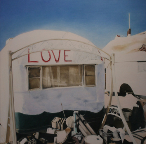 Salvation Mountain painting by realist painter Deborah Martin