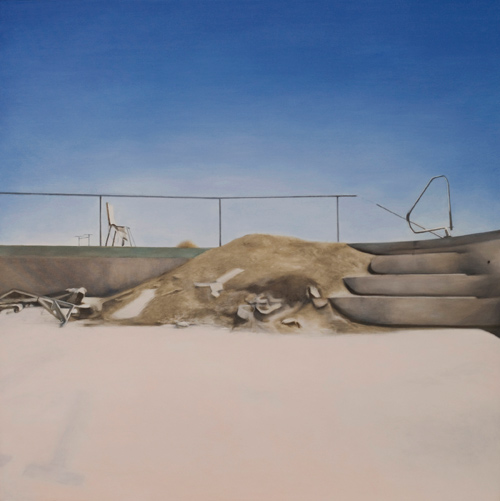 Salton Sea landscape painting by realist painter Deborah Martin