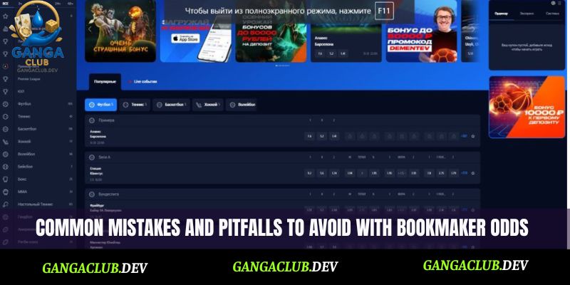 Common mistakes and pitfalls to avoid with bookmaker odds